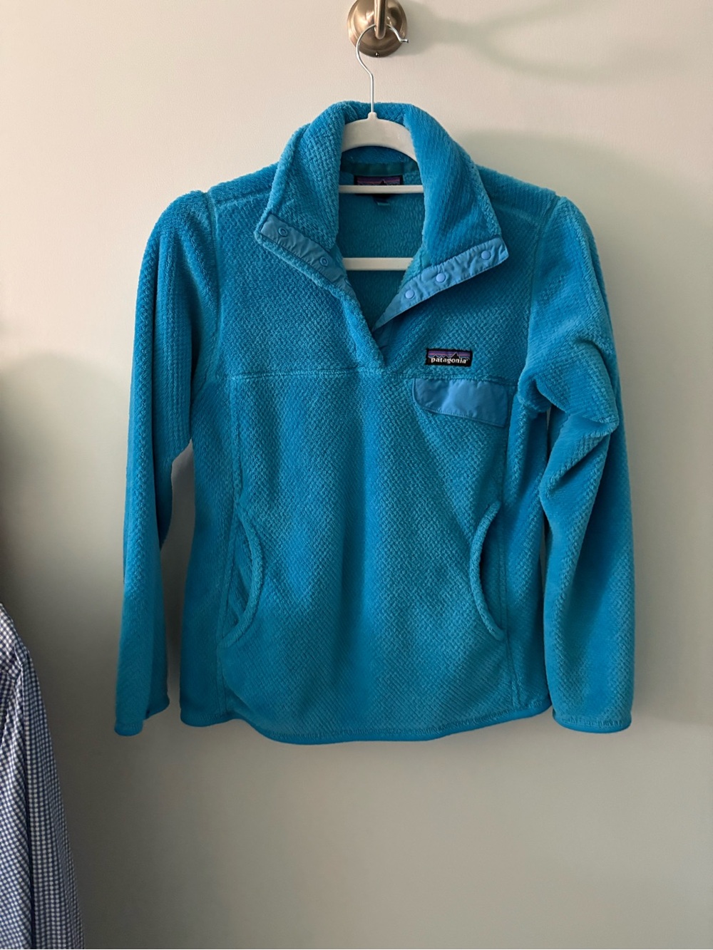 Patagonia Teal Blue Pullover Fleece Jacket